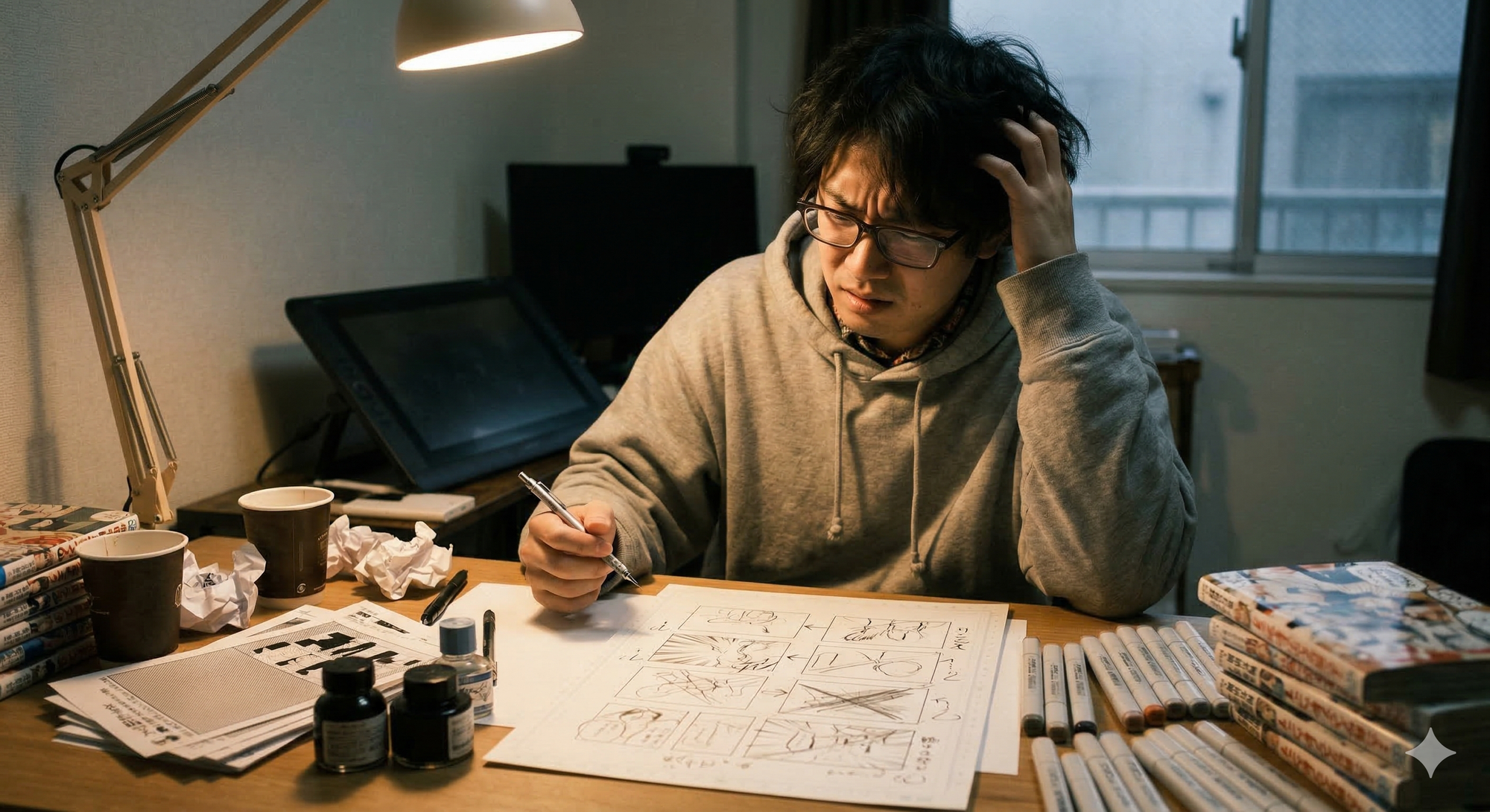 ネームのテンポに苦しむ漫画家